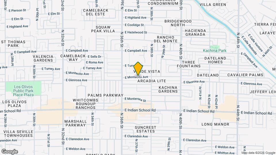 3707 E Montecito Ave Mapa y Detalles de la Ubicación