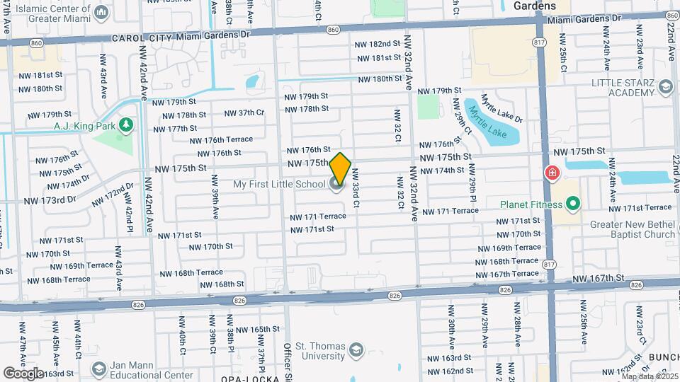 3400 NW 173rd Terrace Map and Location Details