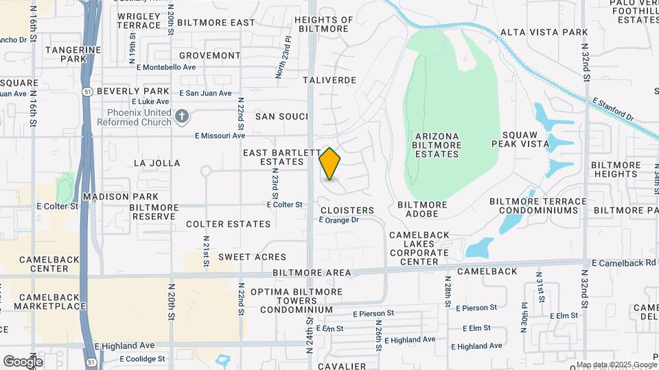 2422 E Oregon Ave Map and Location Details