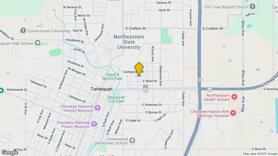 420 N Oak Ave Map and Location Details