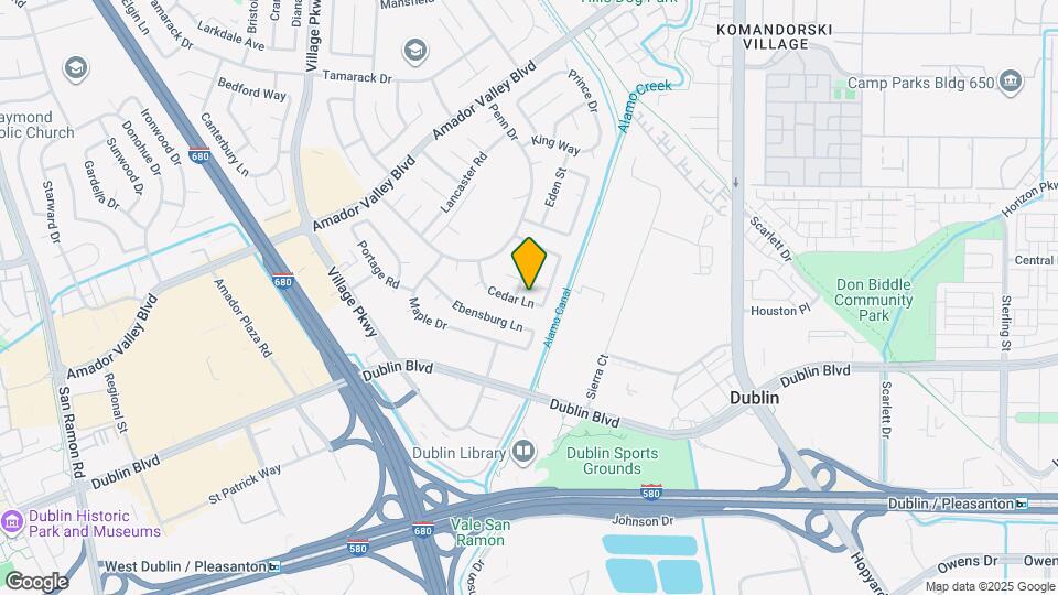 6847 Cedar Ln Map and Location Details