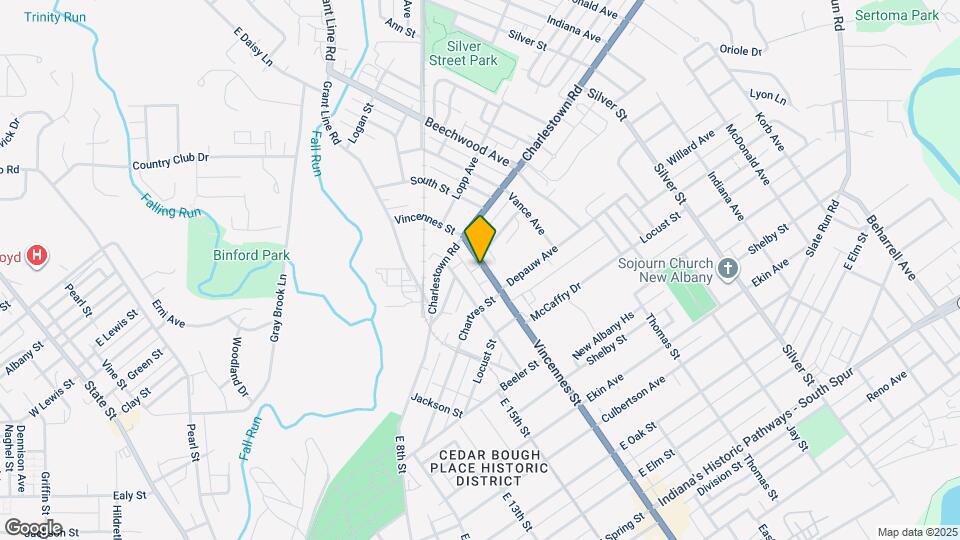 1233 Vincennes St Map and Location Details