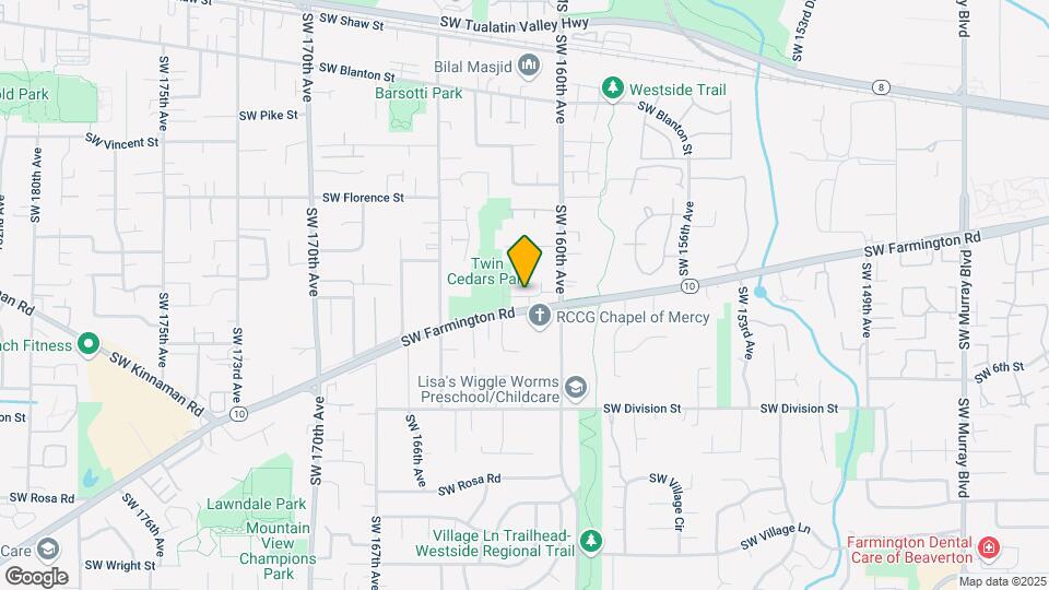 16187 SW Vance Ln Map and Location Details