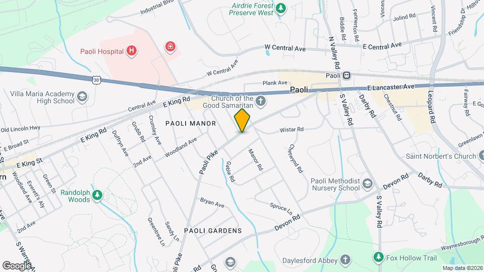 108 Paoli Pike Map and Location Details