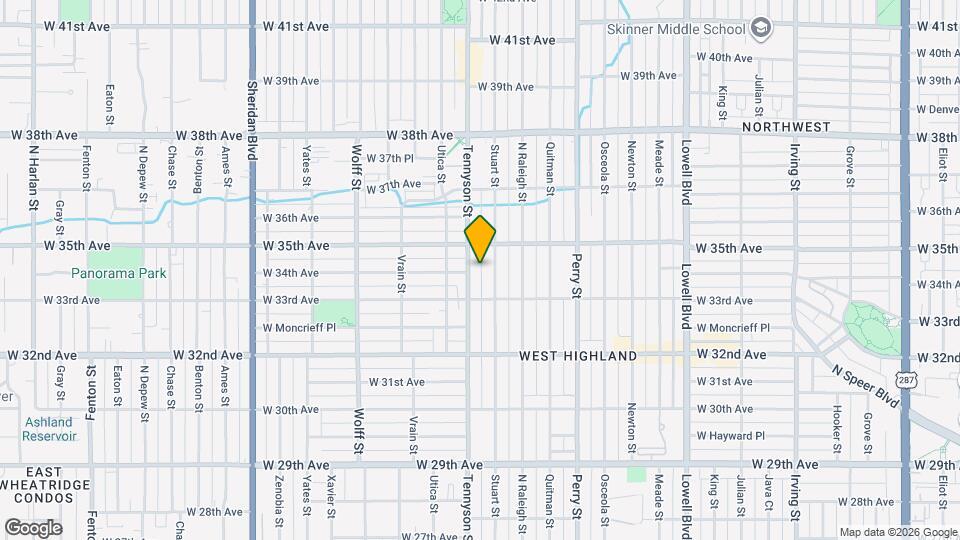 3400 Tennyson St Map and Location Details