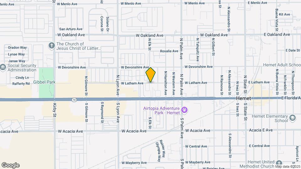 1289 W Latham Ave Map and Location Details