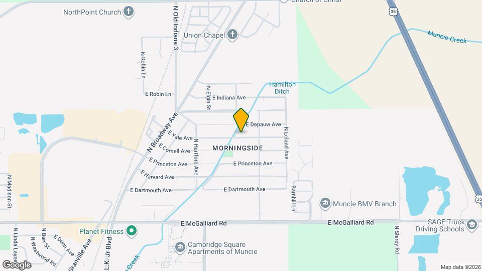 2110 E Yale Ave Map and Location Details