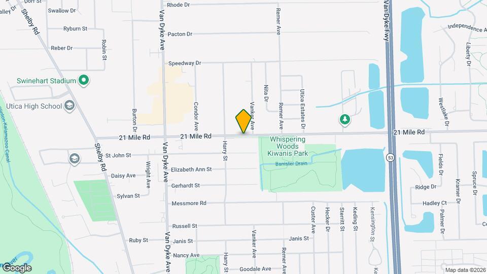 8820 21 Mile Rd Map and Location Details