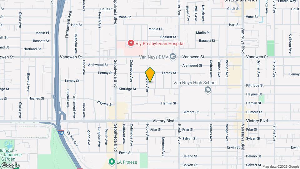 6614 Noble Ave, Unit 6614 Mapa y Detalles de la Ubicación