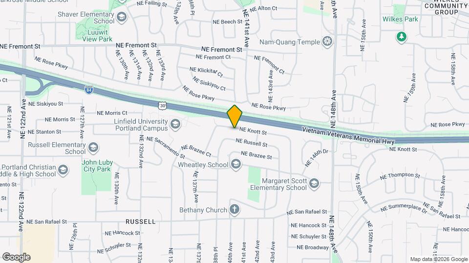 13946 NE Knott St Map and Location Details