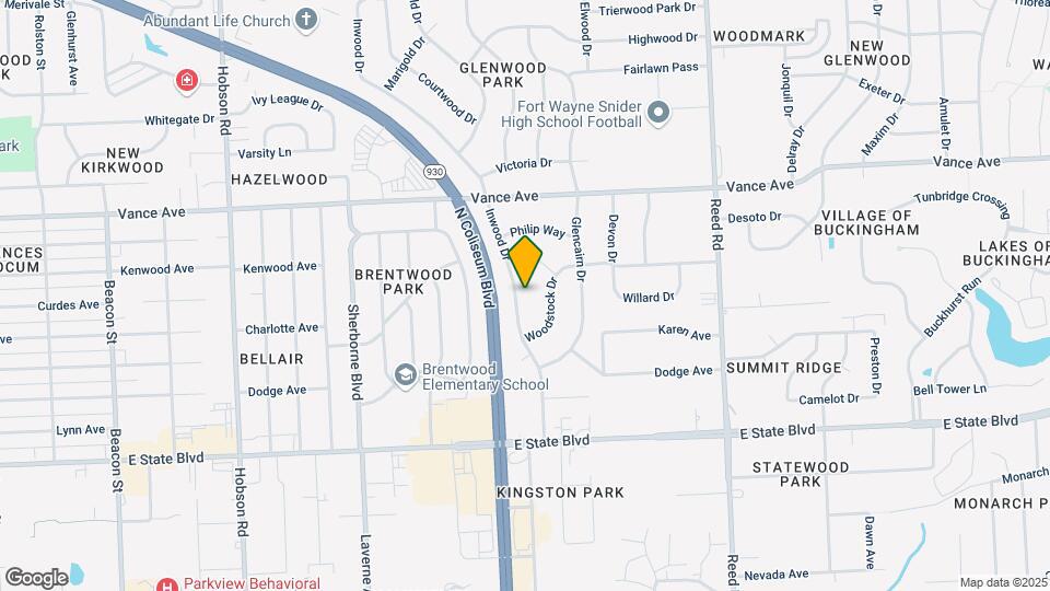 2812 Inwood Dr Map and Location Details