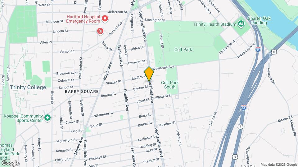 283 Wethersfield Ave Map and Location Details