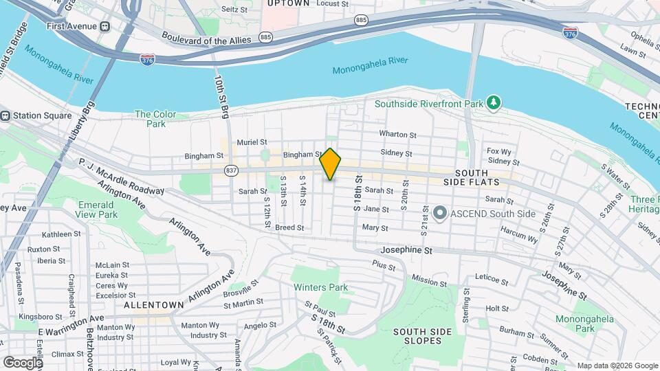 116 S 17th St, Unit 2 Map and Location Details