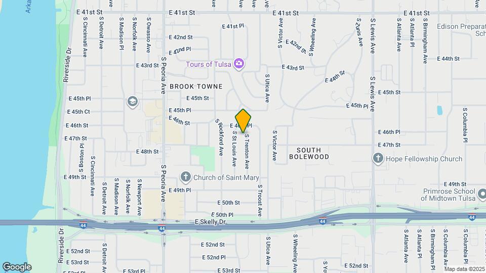 4634 S Trenton Ave Map and Location Details