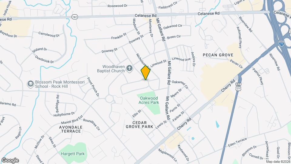 1421 Woodhaven Rd Map and Location Details