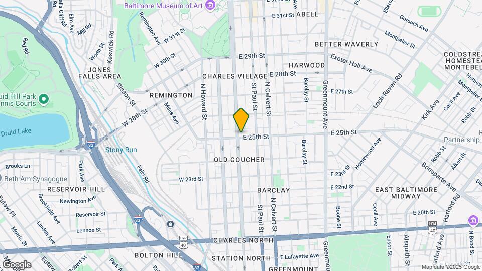 2501 N Charles St Map and Location Details