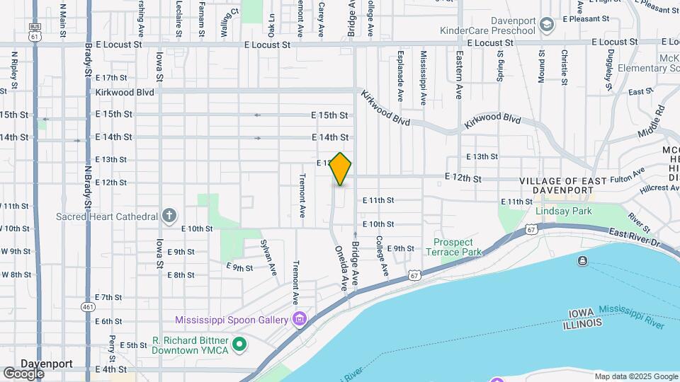 1115 Oneida Ave Map and Location Details