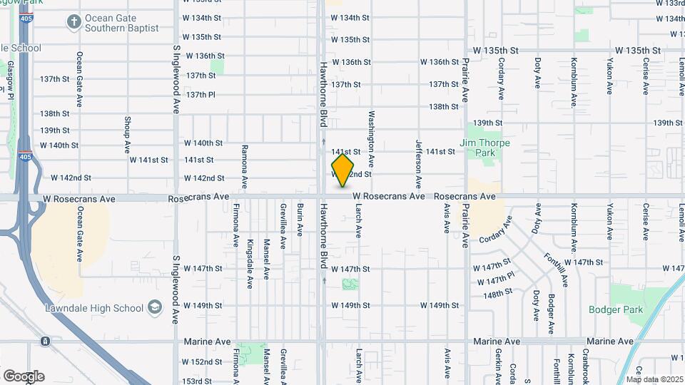 4351 W Rosecrans Ave Mapa y Detalles de la Ubicación