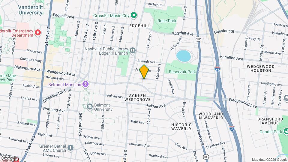 1025 Wade Ave Map and Location Details