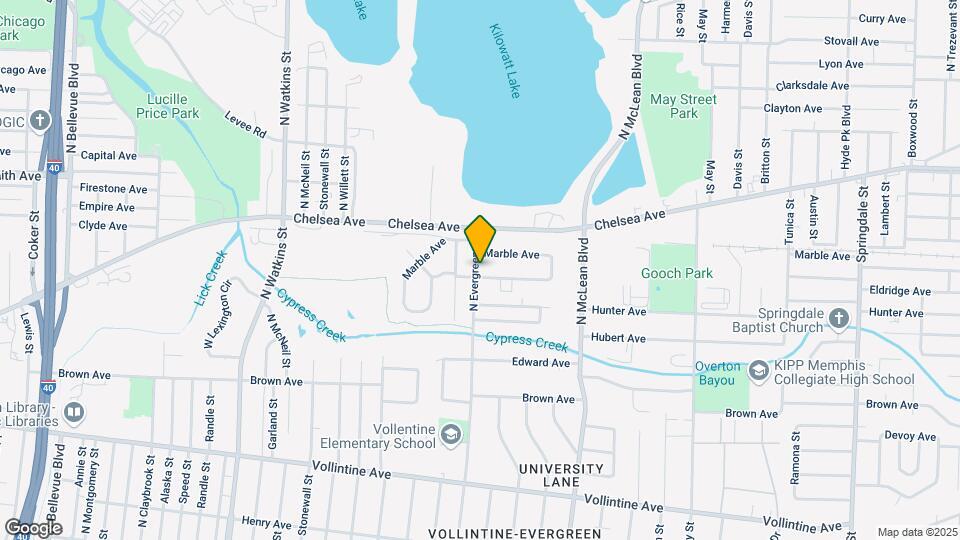 1210 N Evergreen St Map and Location Details