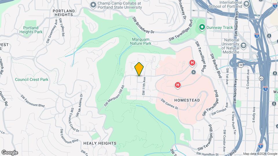 1136 SW Gibbs St Map and Location Details