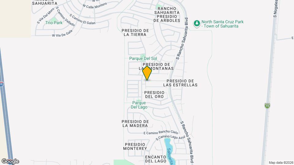 100 E Placita Nubes De Agua Mapa y Detalles de la Ubicación