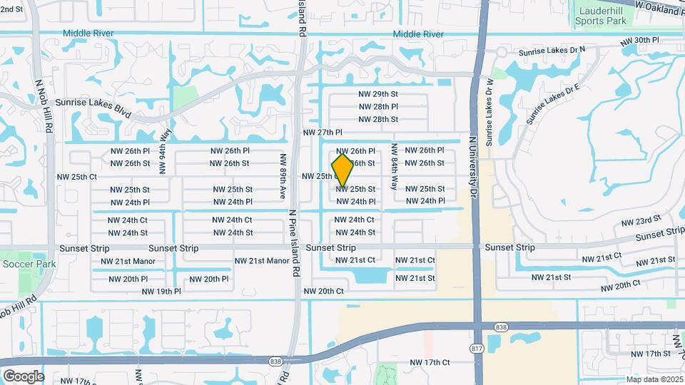 8640 NW 25th St Map and Location Details