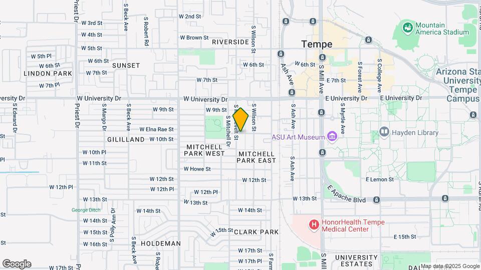 1001 S Roosevelt St Map and Location Details