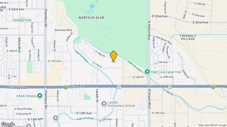 16373 E 17th Pl Map and Location Details