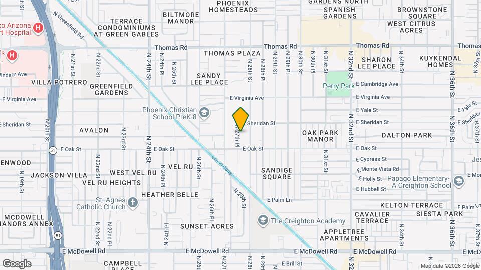 2405 N 27th Pl Map and Location Details