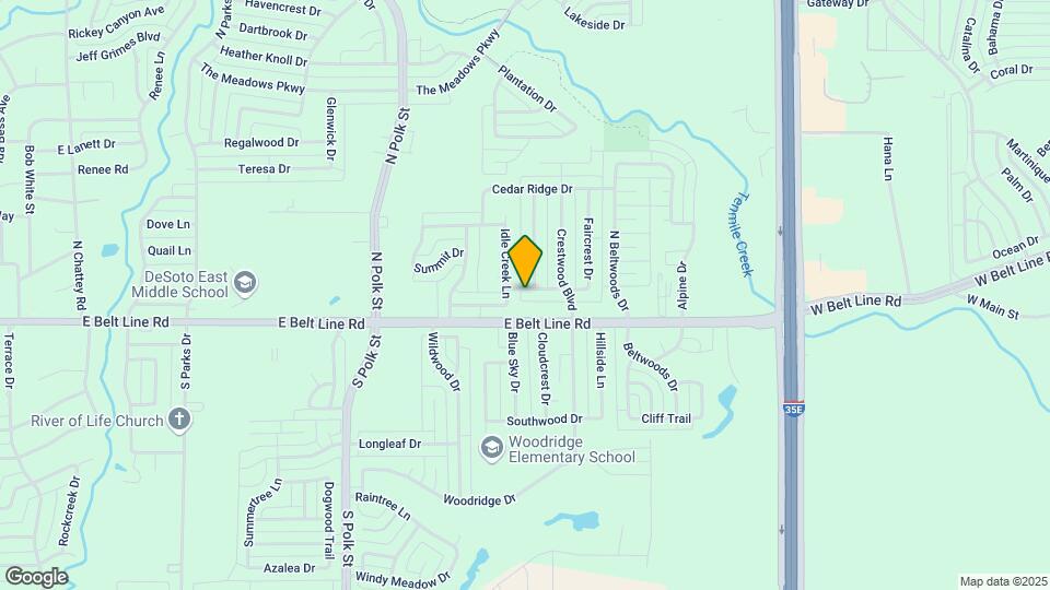 1000 Hillcrest Dr Map and Location Details