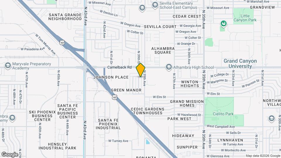 4749 N 39th Dr Mapa y Detalles de la Ubicación