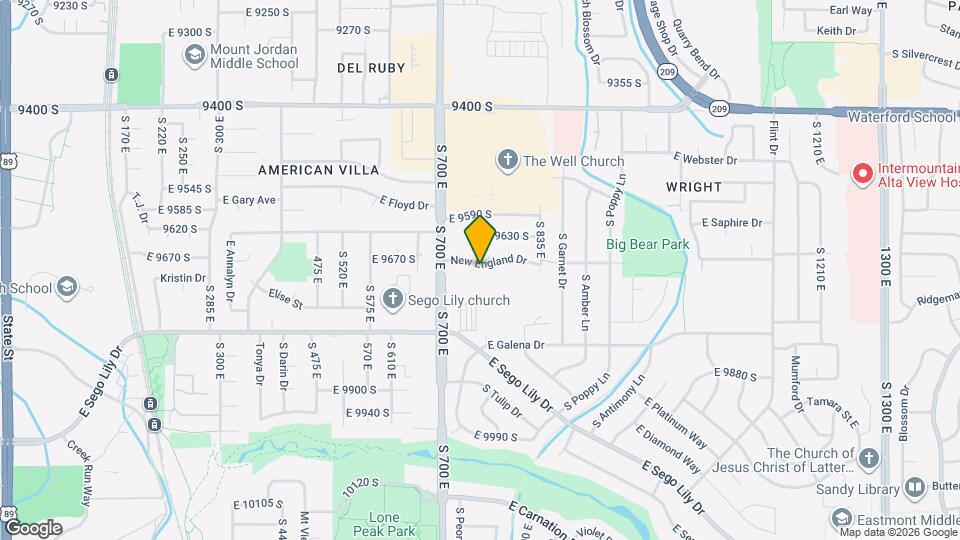 758 E New England Dr Map and Location Details