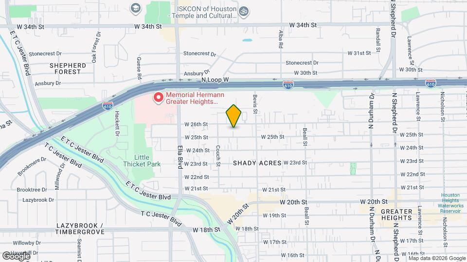 1431 W 25th St Map and Location Details