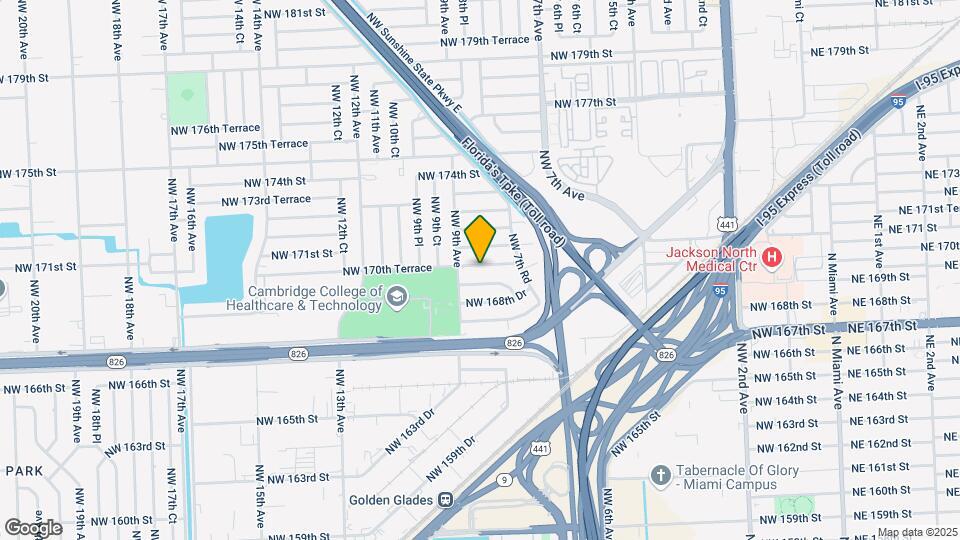 840 NW 170th Terrace Map and Location Details