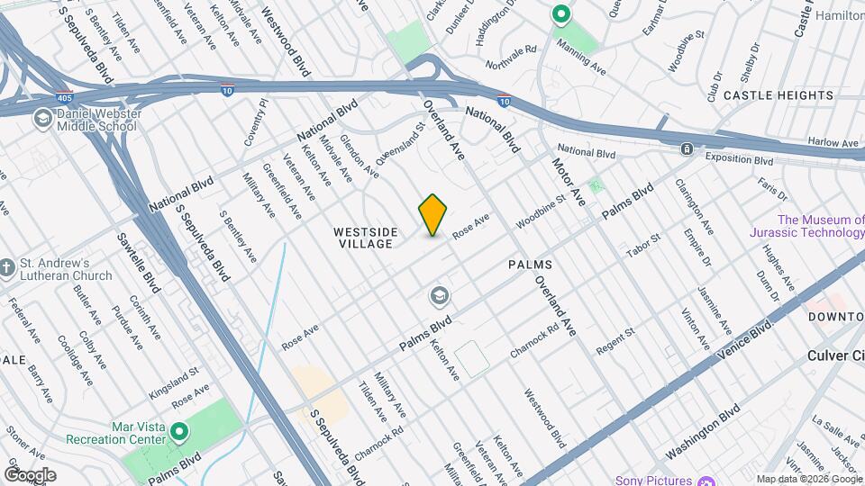 10815 Rose Ave Map and Location Details