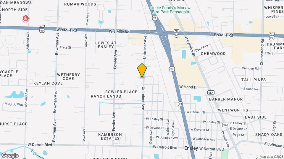 8923 Untreiner Ave Map and Location Details