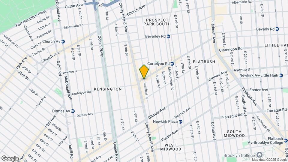 1022 Cortelyou Rd Map and Location Details