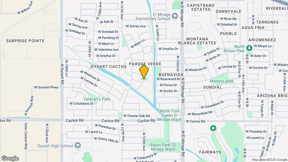 12525 W Rosewood Ln Map and Location Details