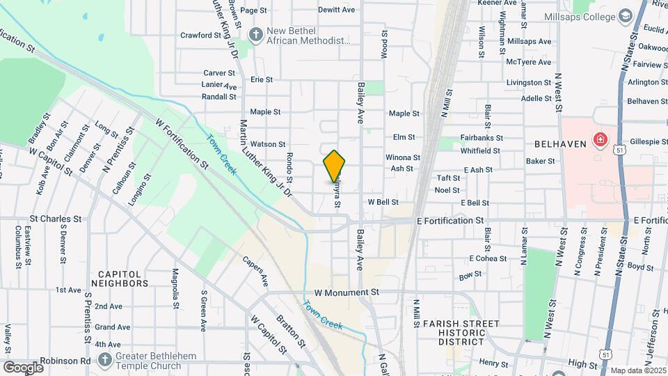 1109 Palmyra St Map and Location Details