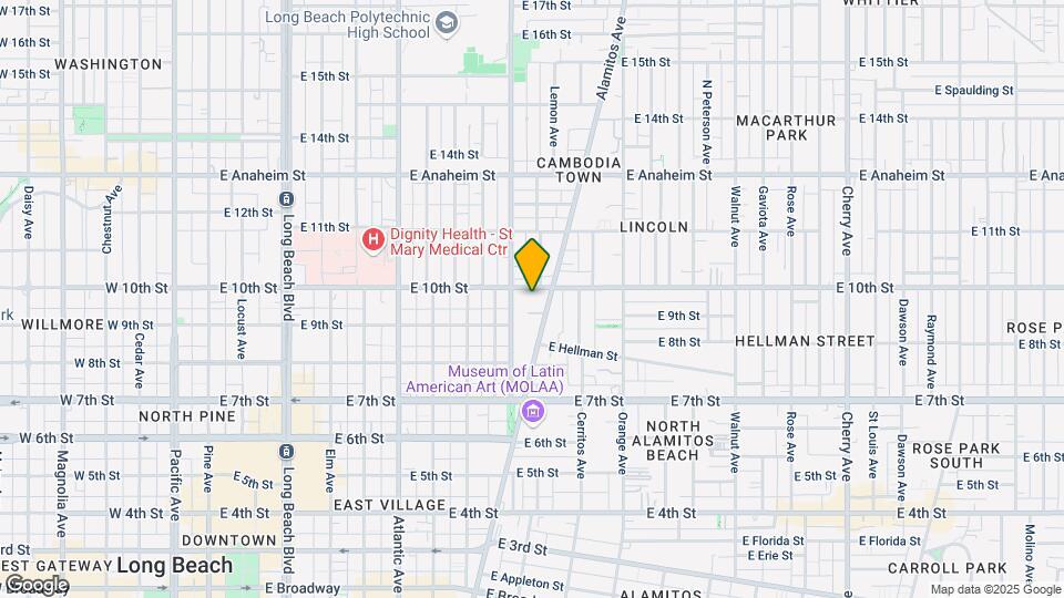 1028 E 10th St Map and Location Details