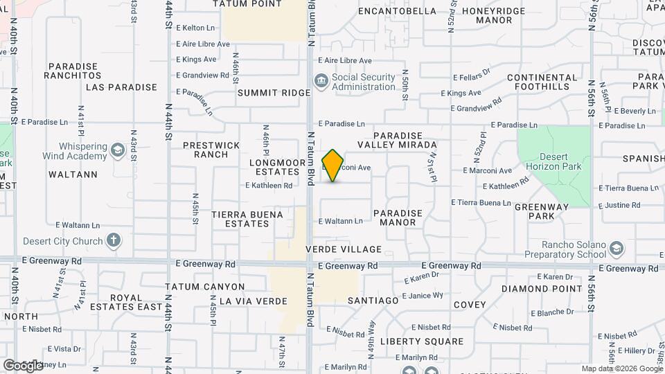 4833 E Kathleen Rd Map and Location Details