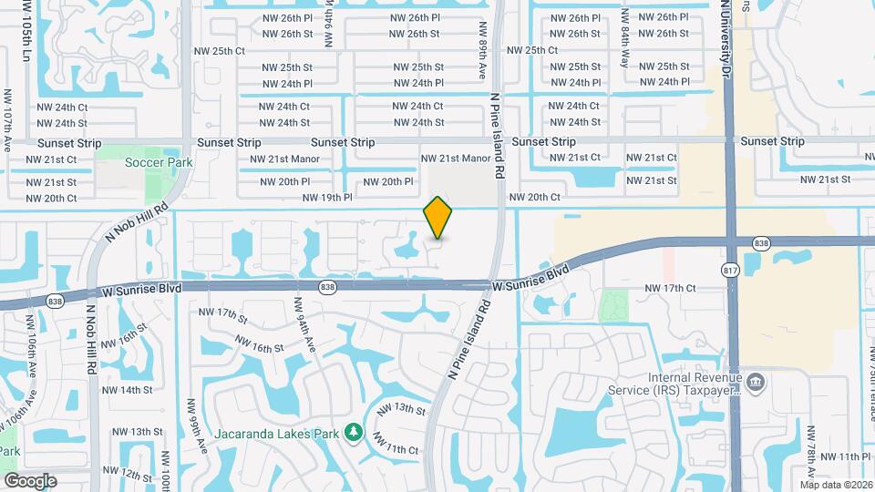8975 W Sunrise Blvd Mapa y Detalles de la Ubicación