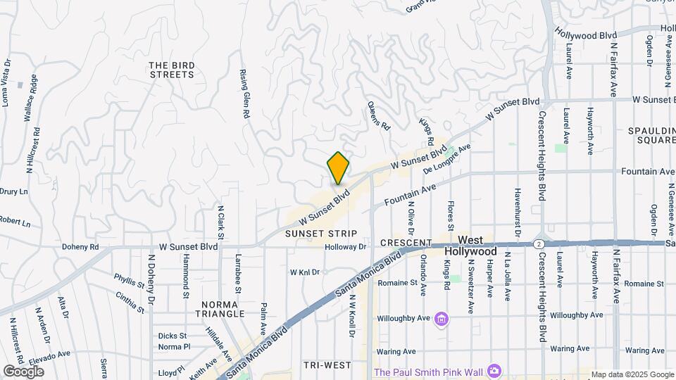 8555 W Sunset Blvd Map and Location Details