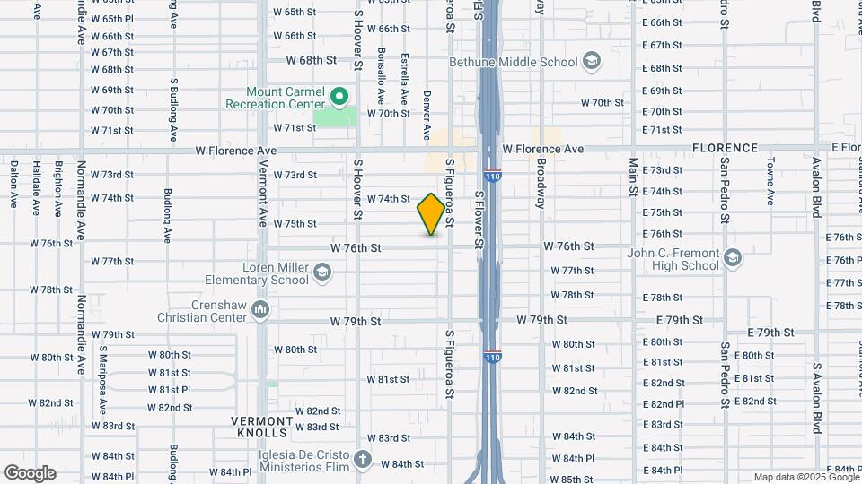 523 W 76th St Mapa y Detalles de la Ubicación