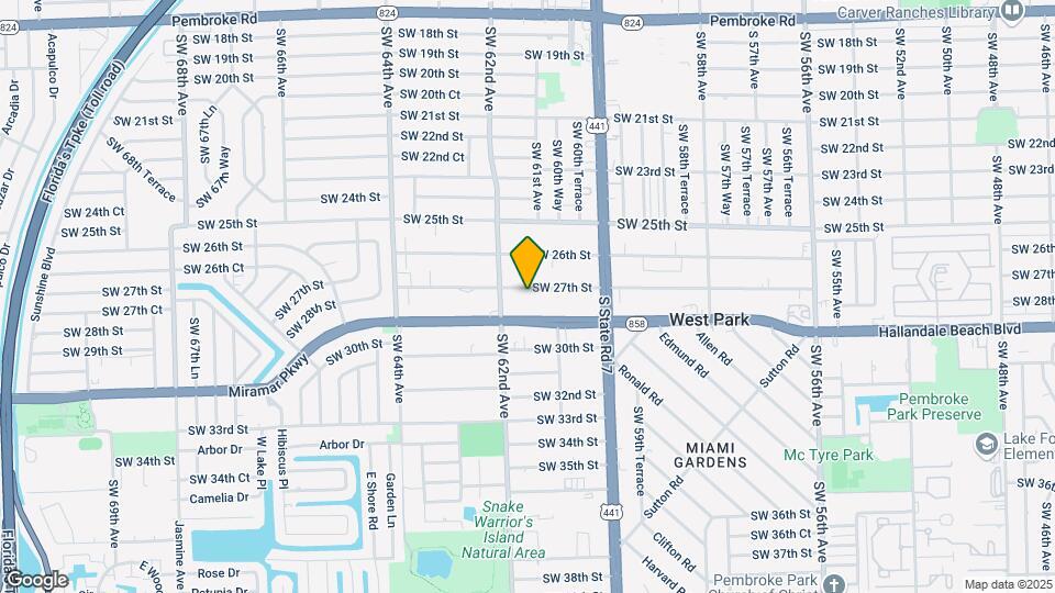 6120 SW 27th St Map and Location Details