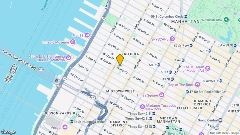 455 W 46th St Map and Location Details