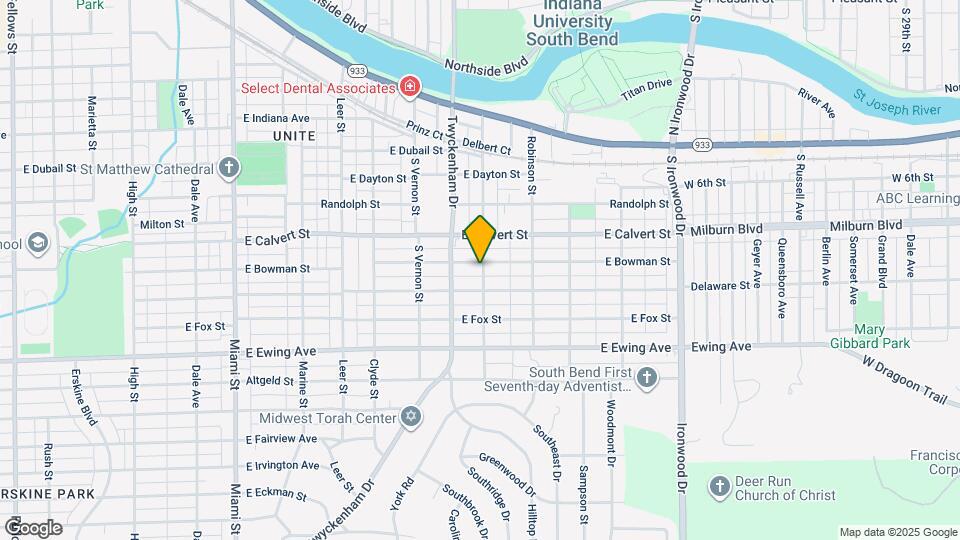 1534 E Bowman St Map and Location Details