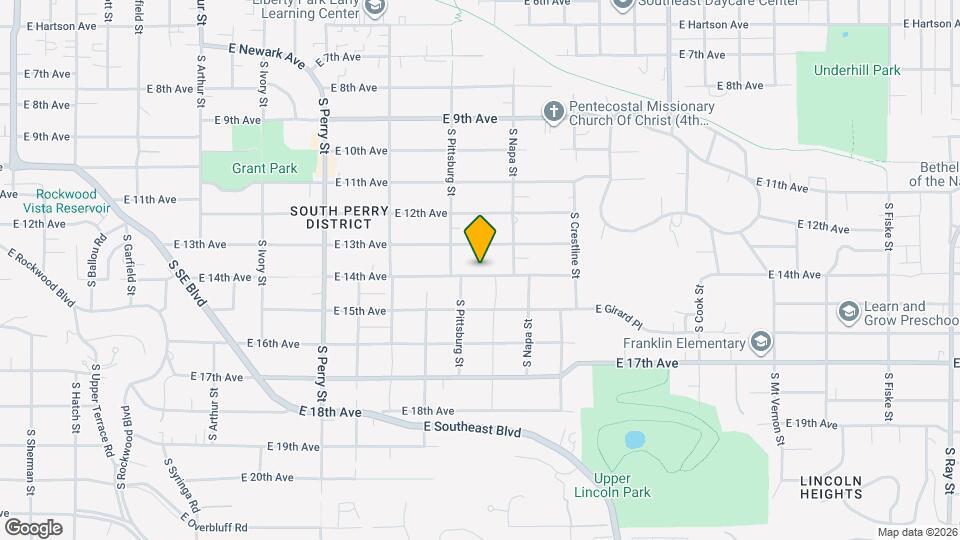 1829 E 14th Ave Map and Location Details