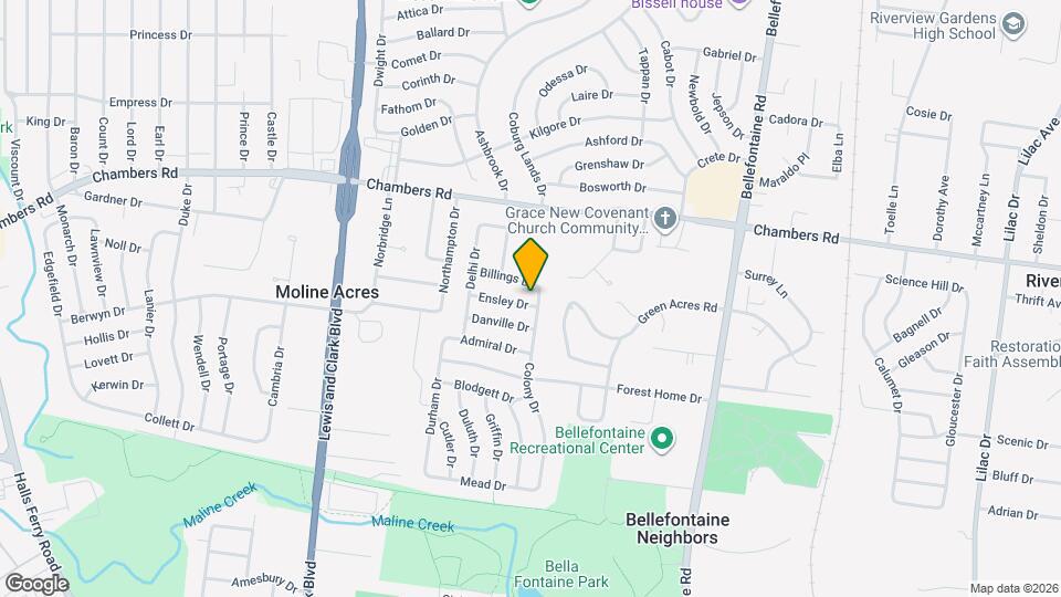 1201 Ensley Dr Map and Location Details